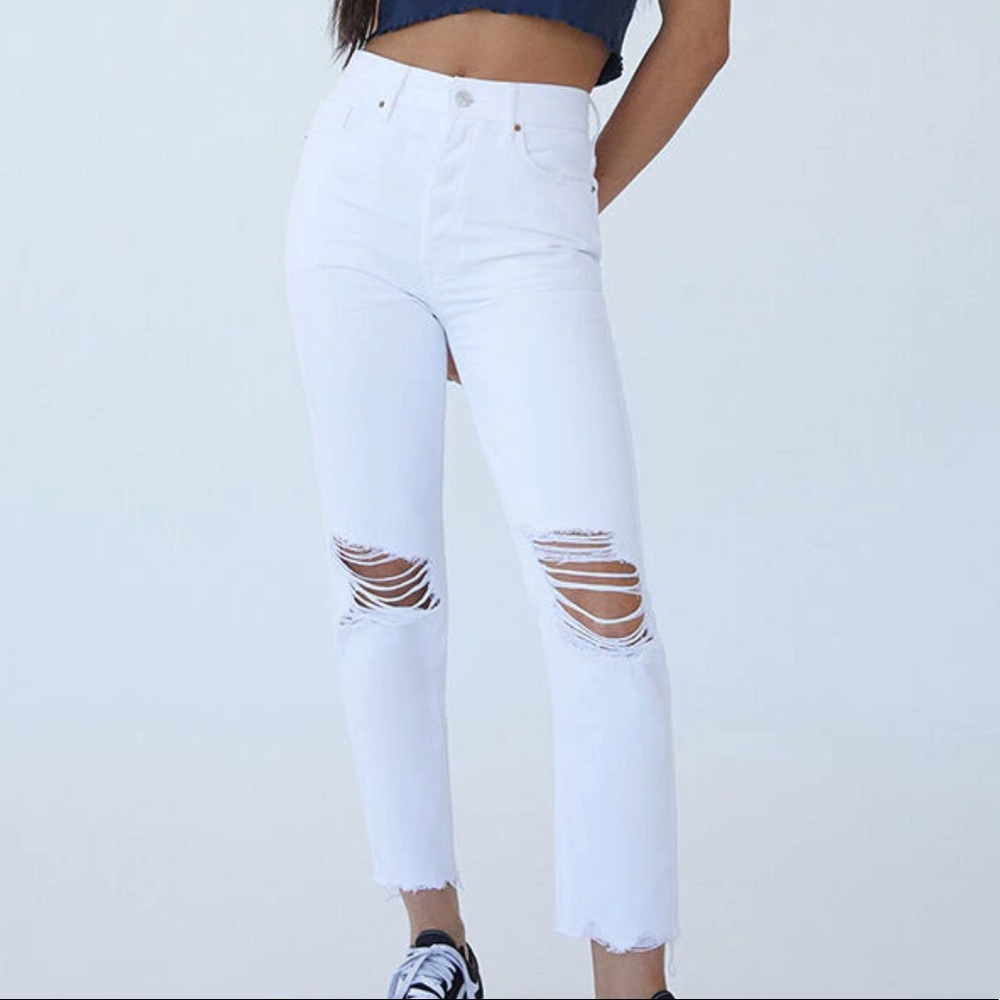 SOLD PacSun White Ultra High Waisted straight Slim